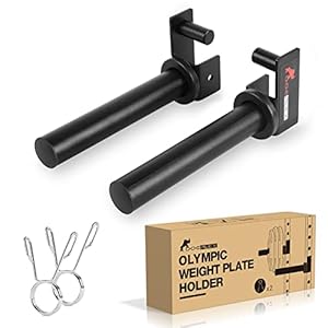 Doeplex Olympic Weight Plate Holder Power Rack Attachment for 2×2 inch Power Rack – Fit 2″ Olympic Weight Plates