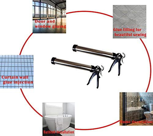 ANZHUO Pistola de calafetagem de salsicha, pistola de cola macia e dura para calafetagem de salsicha