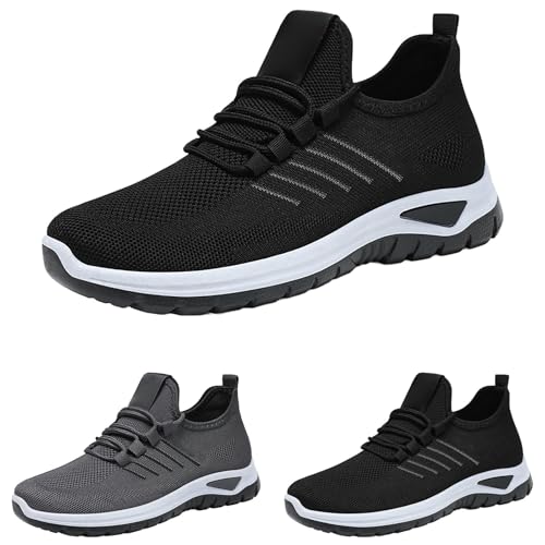 Zapatillas negras de hombre transpirables y antideslizantes para trekking 5