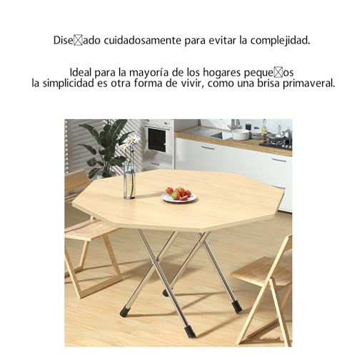 Table pliante octogonale pour petits espaces et cuisine - 6