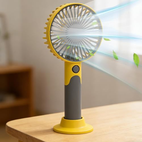 Ventilador de mano portátil de 6 velocidades para estudiantes y viajeros activos 4