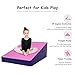 Gymax Incline Gymnastics Mat, Wedge Shape Gymnastics Incline Mat Non-Folding Gymnastics Gym Fitness Tumbling Mat, Ideal for Tumbling, Practice & Exercise (33