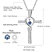 Suplight Womens Cross Necklace Sterling Silver Blue Sapphire September Birthstone Cross Necklace for Women