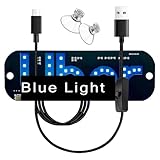 Led Light Signs for Car, Taxi Windshield Light Sign with Blue Decal, LED Sign with 2 PCS Suction Cups Touch Dimmer on Car Window