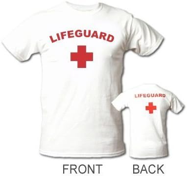 LIFEGUARD T-SHIRT FRONT AND BACK - WHITE - X-LARGE