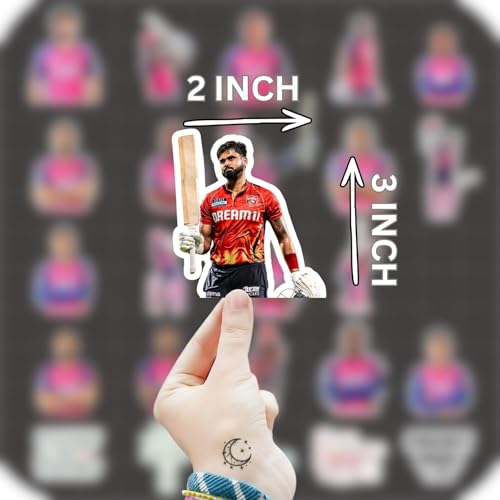 Image of Punjab PBKS Stickers - Pack of 25 | Waterproof Vinyl PBKS Cricket Stickers for Laptop, Phone, Water Bottle, Bike, Car, Notebook | Self Adhesive Glossy Sticker Pack 2026
