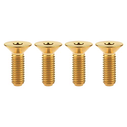 Boulons en titane M5 tête fraisée 15mm vis hexagonale couleur or pour cadre carbone