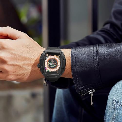Bracelet montre de luxe Apple Watch Ultra 2 kit mod alliage 49mm agate