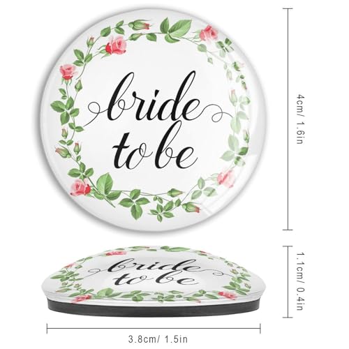 Imanes de vidrio para nevera de diseño floral verde de 4 piezas 4