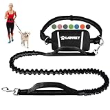What is the dog leash that you can wrap around your body? | Dog Harness Hands Free Dog Leash Bungee Retractable Dog Running Waist Leash for Running Walking Jogging Training Hiking with Medium to Large Dogs, Adjustable Waist Belt Pouchouch, Reflective Stitches, Dual Handle