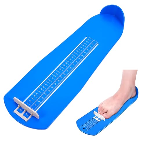 Zorplex Pédimètre Enfants et Adultes, Jauge de Pied pour Mesurer la Pointure Chaussure de 15 à 48, Règle de Mesure Précise pour Déterminer la Taille (Bleu)