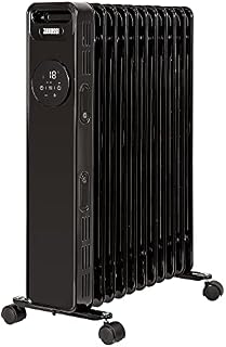 Zanussi 2300W Oil Filled Radiator 11 Fin Portable Electric Heater & Remote Control, Black, Display & 24 Hour Timer, Adjustable Thermostat, 3 Heat Settings, Safety Cut-off, 20 m sq Room Size ZOFR5005B