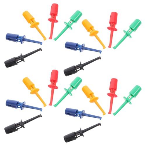 Healifty 20個ミニフック付きマルチメーター用テストクリップ 電子部品 基板