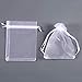 Mudder Organza Gift Bags Wedding Favour Bags Jewelry Pouches, Pack of 100 (4 x 4.72 Inch, White)