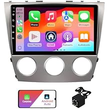 Manual A/C 2+32G Android 13 Double Din Car Stereo for Toyota Camry 2006-2011 with 10.1 Inch Touchscreen Radio Built-in Wireless Carplay/Android Auto/GPS/Bluetooth/FM/AUX-in/SWC/Backup Camera
