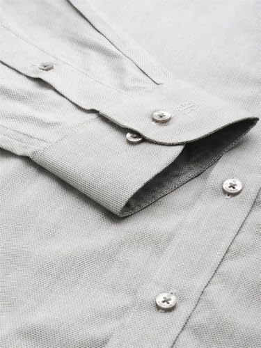 Image of Raymond Men Slim Fit Structure Pattern Pure Cotton Semicutaway Collar Full Sleeve Formal Shirt