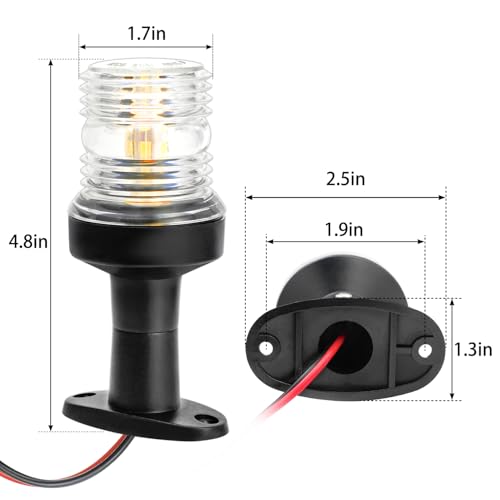 Young Marine 3 Nautical Mile Boat All Around LED Fixed Mount Navigation Light, 10-24 VDC - Thumbnail 3