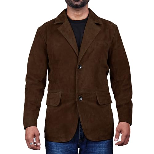 Suede Leather Blazer for Men Suede Sport Coat for Men Blazer Suede Leather Jacket Blazer Coat for Men