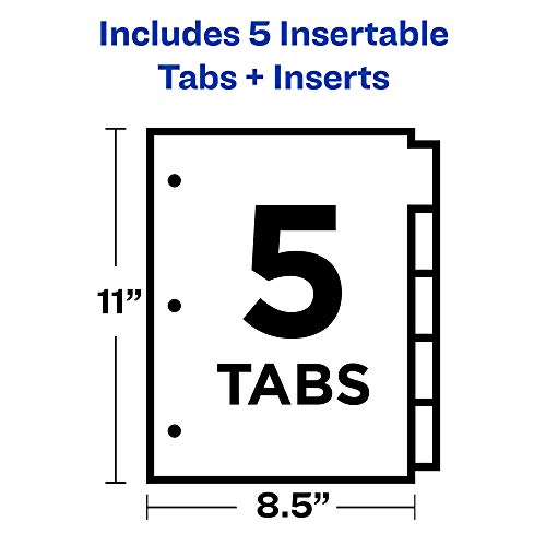 Avery 11112 Big Tab Insertable Dividers For 3 Ring Binders, 5-Tab Set thumb #4