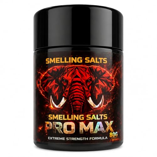 Extra Strength Smelling Salts for Weightlifting Powerlifting & Gym Training Ammonia Inhalant Pre-Workout Focus Support Airtight Leak-Resistant Bottle for Lifters & Athletes