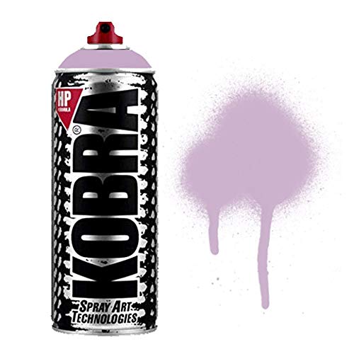 KOBRA HP High Pressure Spray Paint 400ml Can – Professional Grade 100% Acrylic Formula with Matte Finish for Graffiti, Street Art, Crafts & Multi-Surface Use (4000 Lilla)