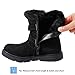 TZJS Girls Warm Winter Boots Kids Fashion Faux Fur Lined Snow Boot Side Zipper Lightweight Durable Outdoor Walking Shoes for Toddler/Little Kid(Black,numeric_8)