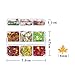 GZMAYUEN 3D Fall Maple Leaf Nail Art Decals Charms for Nails, Brown Meteillc Red Yellow Nail Art Sequins Flakes for Women
