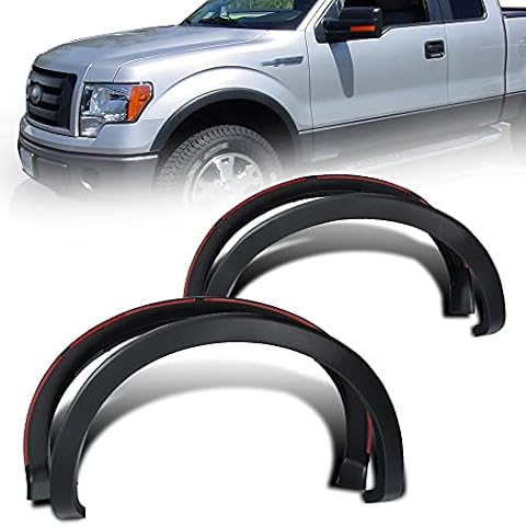 CHEDA Wheel Fender Flares Kit Compatible with 2009-2014 Ford F150 Styleside with 67.0" / 78.8" / 97.4" Bed Length Models Only(Do not fit Platinum and Raptor Models) Textured Factory Style Cover