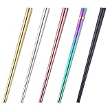 palillos coreanos comprar 【MATERIAL DE ALTA CALIDAD】 Los palillos de arco iris están hechos de material 304 de grado alimenticio, no oxidado, resistente y duradero. Fácil de lavar en lavavajillas o agua, reutilizable.