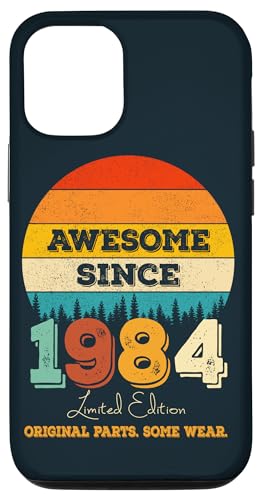 Carcasa para iPhone 14 40 Year Old Bday Since 1984 Vintage Awesome 40th Birthday