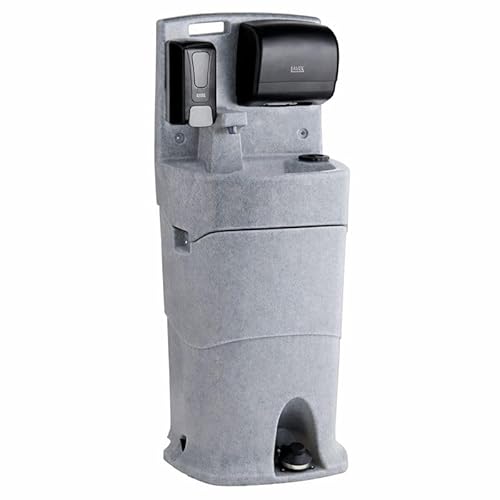 16 Gallon Mobile Hand Wash Station – Single – with Liquid Soap & Paper Towel Dispenser