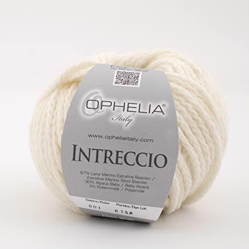 Ophelia Italy Intreccio - 001 Panna - Gomitolo in...