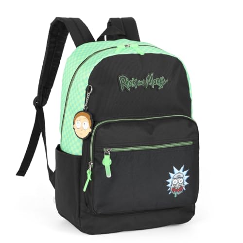 Luxcel, Mochila Escolar De Costas Rick And Morty Verde Menino