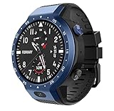 YLPCK Stylischer 4G Smartwatch Telefon Android 7.1 Fitness-Tracker (blau)