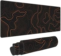 UYEUGV Orange Topographic Mouse Pad