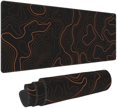 UYEUGV Orange Topographic Mouse Pad