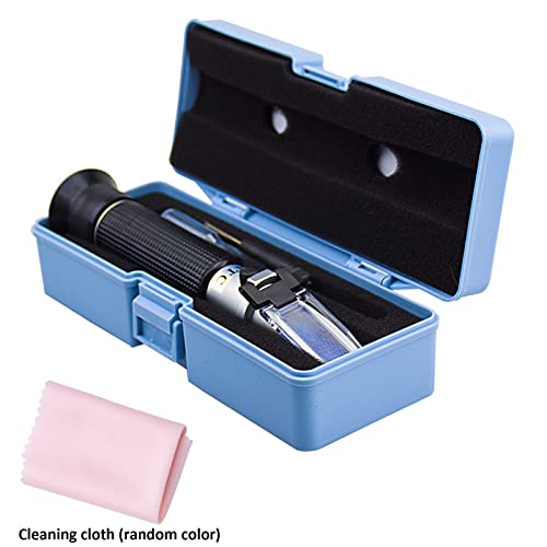 Salinity Refractometer For Aquariums, Marine Monitoring, Saltwater Testing Dual Scale 0-100‰ & 1.000-1.070 Specific Gravity Saltwater Refractometer With Automatic Temperature Compensation (Atc) #TOP4
