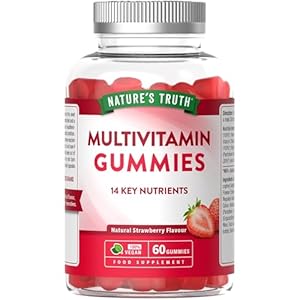 Multivitamin Gummies for Women and Men | 14 Key Nutrients | Vegan Supplement for Adults | Natural Strawberry Flavour | 60 Count | Nature’s Truth