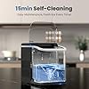 Dumos Nugget Ice Makers,Portable Ice Machine Countertop Ready in 6 Mins, 1.55L Water Tank, Self-Cleaning, for Office, Party, RV, Home, Black