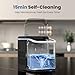Dumos Nugget Ice Makers,Portable Ice Machine Countertop Ready in 6 Mins, 1.55L Water Tank, Self-Cleaning, for Office, Party, RV, Home, Black