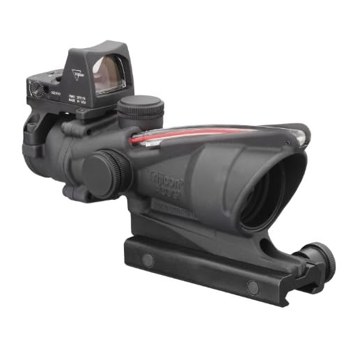 Trijicon 4x32mm ACOG Dual Illumination Red Chevron .223 Reticle 3.25 MOA RMR Sight TA51 Mount Black Optics