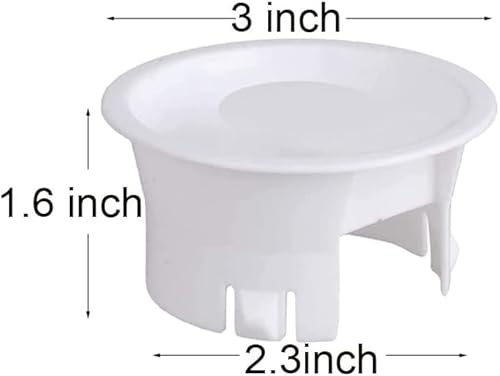 Miniatura 6 de Tapones de repuesto para tapa de jarra de agua de vidrio, 4 piezas, para jarra, bistro, color blanco