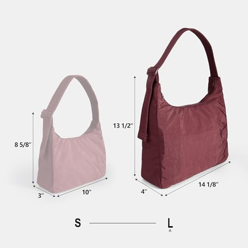 Image of FASTFAIRY Nylon Shoulder Bag - Adjustable Quilted Strap, Structured Slouchy Design with Interior Zip Pocket