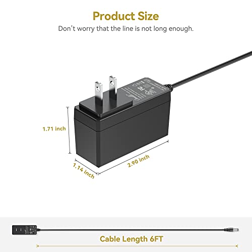 UL Listed AC Adapter for Livestrong LS5.0U LS5.0R LS6.0R Stationary Exercise Bike LS7.9E & LS8.0E Elliptical LS9.9E & LS12.9E Incline Elliptical Cross Trainer LS10.0E & LS13.0E Trainer Exercise - Image 4