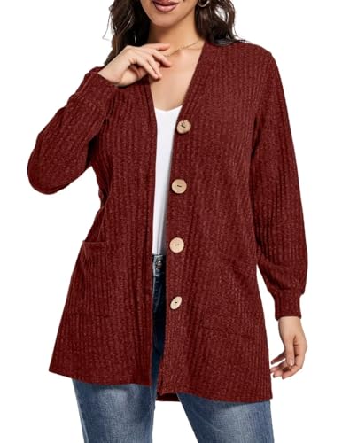 Image of MONNURO Plus Size Cardigan for Women Lightweight Open Front with Pockets