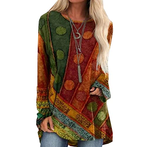 Nueva Camiseta De Moda De Talla Grande De Manga Larga Holgada Retro De Estilo éTnico De OtoñO E Invierno para Mujer Cover