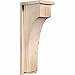 Ekena Millwork COR08X10X26HUN01SDF 7 1/2"W x 10"D x 26"H Huntington Smooth Corbel w/Backplate, Douglas Fir