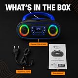 Denver DAB+ Boombox z radiem DAB+/FM, funkcją Bluetooth, niebieski