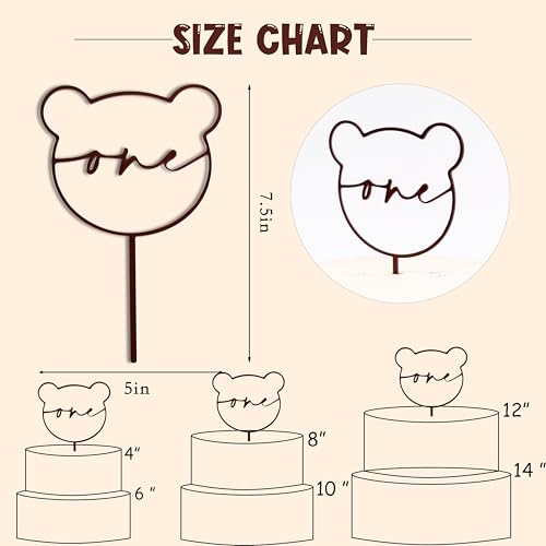 ZAIBIANHAO Teddy Bear One Cake Topper by ZAIBIANHAO - Used condition - Image 5
