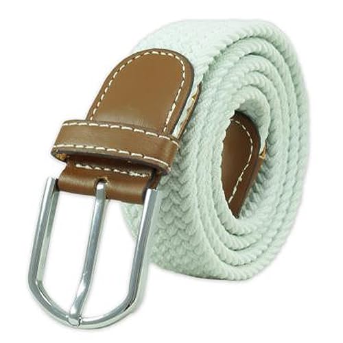 Image of The Tie Hub Unisex Stretchable Woven Fabric Belt | Adjustable, Hole-Free Design | Fits Up to 40 Inches Waist